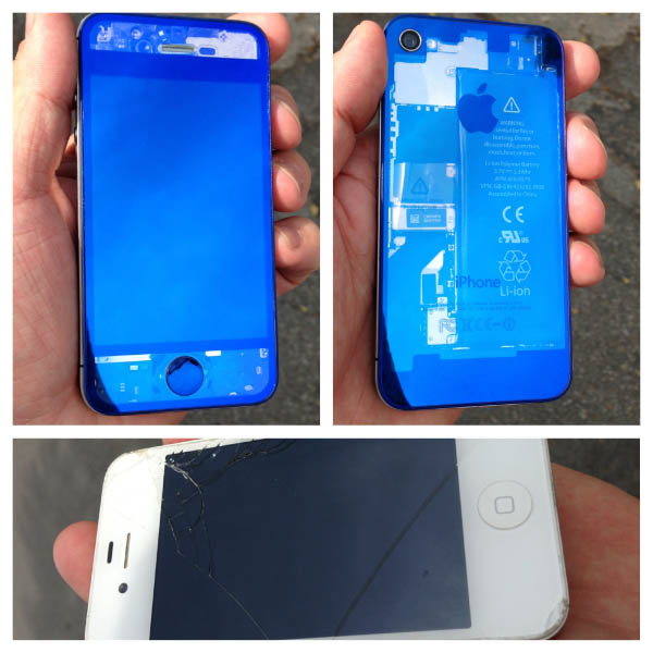 Clear Blue Custom iPhone Case