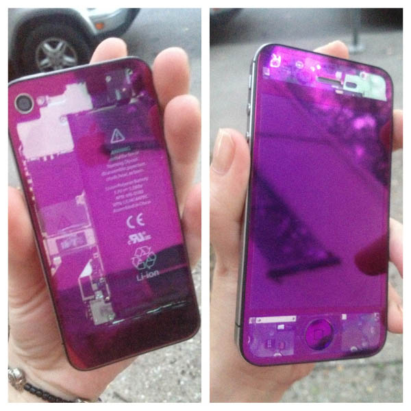 Clear Purple Custom iPhone Case